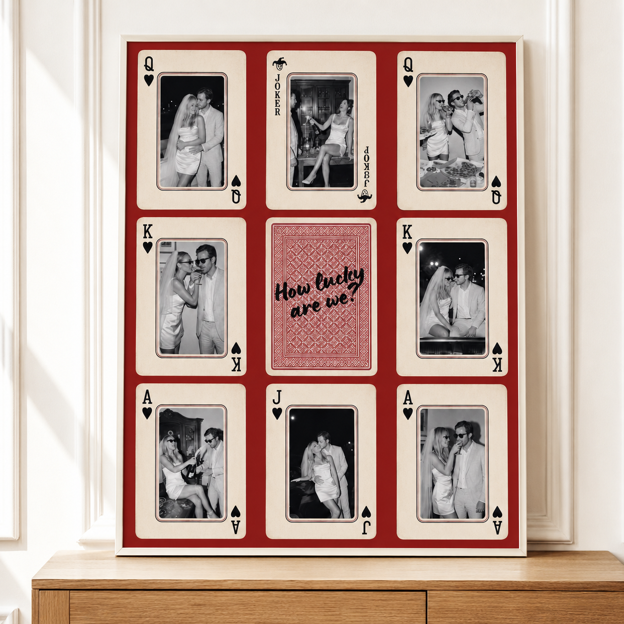 Custom Couple Playing Card Canvas Aura Canvas
