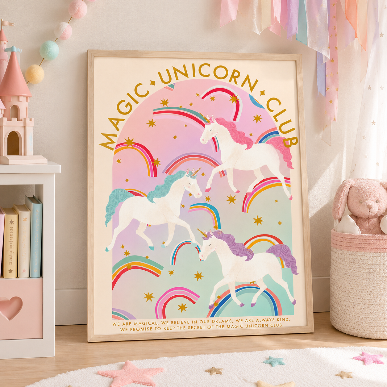 Magic Unicorn Club Canvas Wall Art Aura Canvas