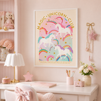 Magic Unicorn Club Canvas Wall Art Aura Canvas