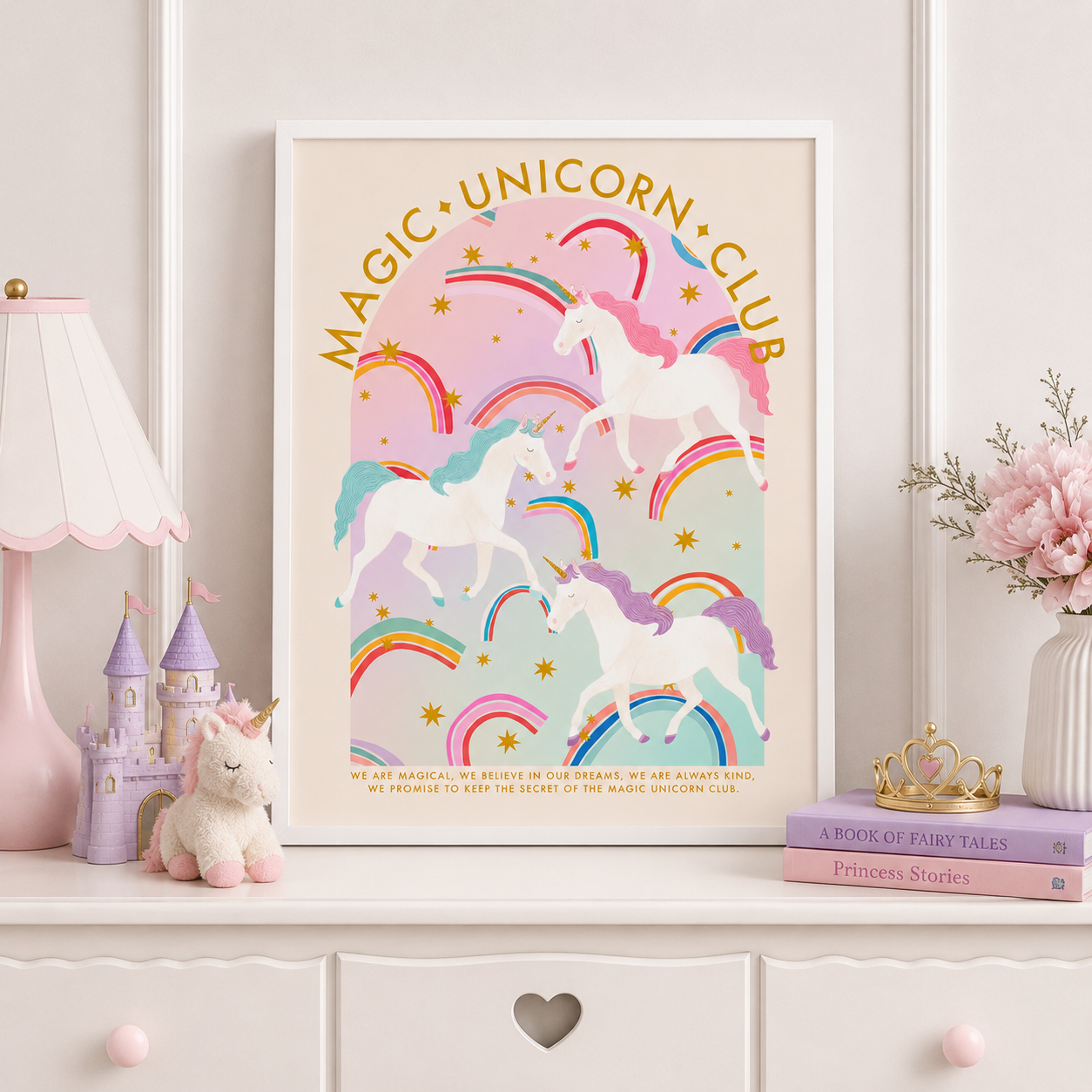 Magic Unicorn Club Canvas Wall Art Aura Canvas