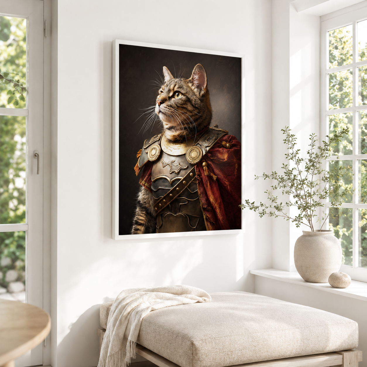 Custom Warrior Pet Portrait Canvas Aura Canvas