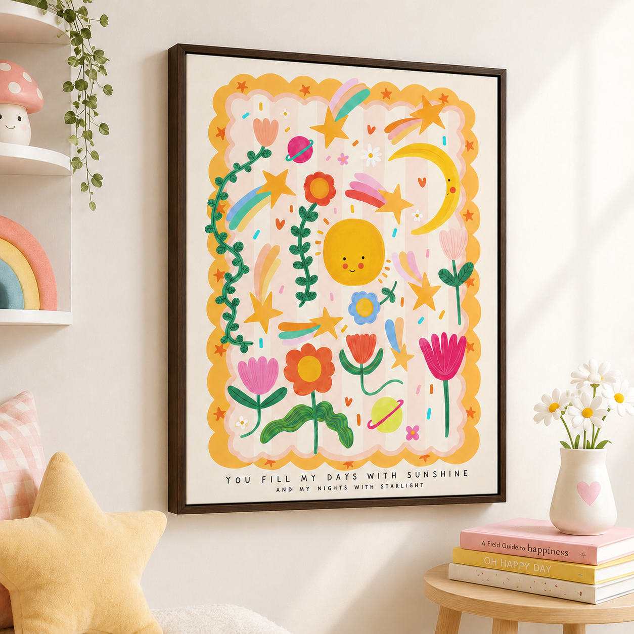 You Fill My Days With Sunshine Canvas Wall Art Aura Canvas