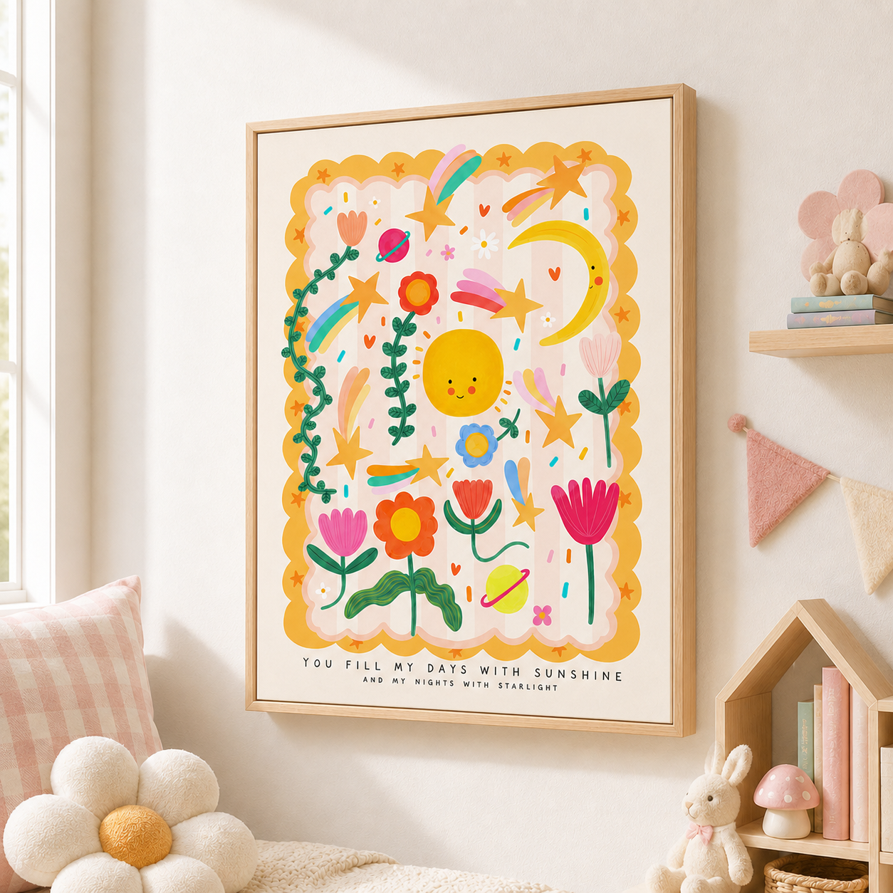 You Fill My Days With Sunshine Canvas Wall Art Aura Canvas
