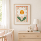 Smiling Daisy Canvas Wall Art Aura Canvas