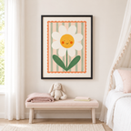 Smiling Daisy Canvas Wall Art Aura Canvas