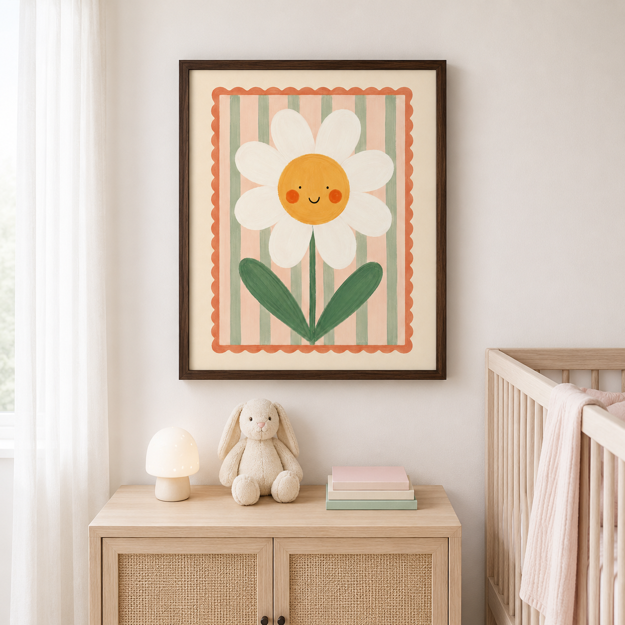 Smiling Daisy Canvas Wall Art Aura Canvas