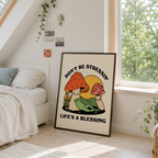 Don’t Be Stressin Mushroom Canvas Wall Art Aura Canvas