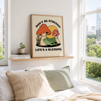 Don’t Be Stressin Mushroom Canvas Wall Art Aura Canvas