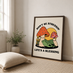 Don’t Be Stressin Mushroom Canvas Wall Art Aura Canvas