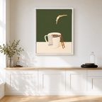 Tea Cup Diver Canvas Wall Art Aura Canvas