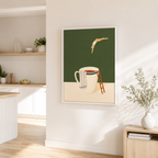 Tea Cup Diver Canvas Wall Art Aura Canvas