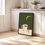 Tea Cup Diver Canvas Wall Art Aura Canvas