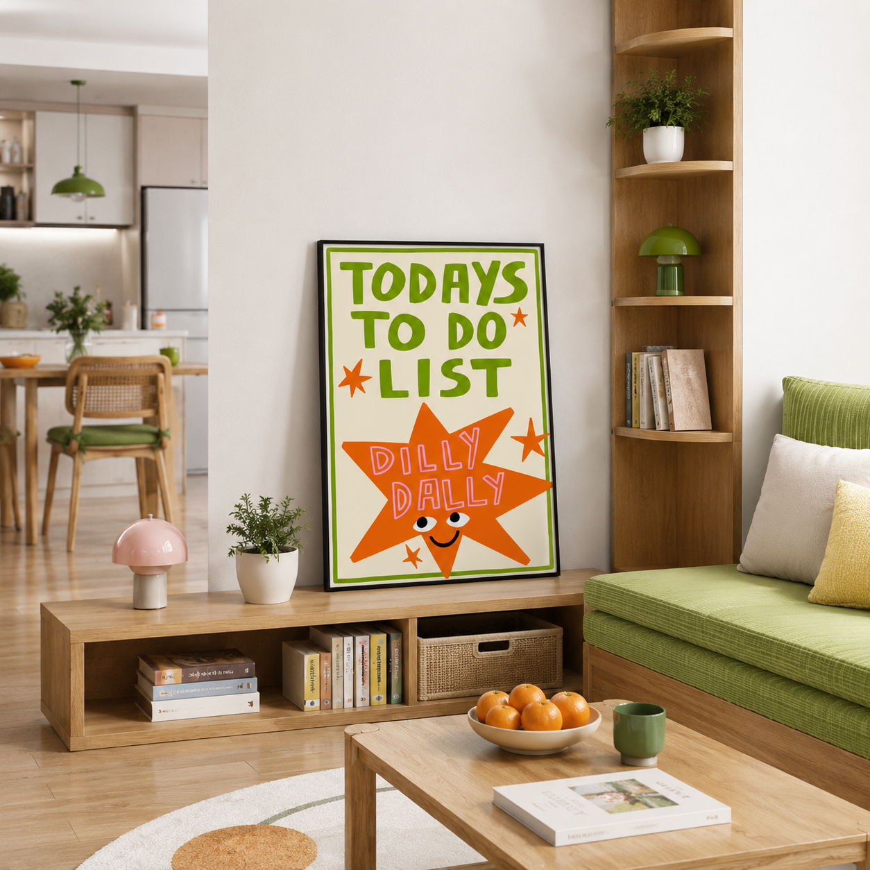 Today’s To Do List Dilly Dally Canvas Wall Art Aura Canvas