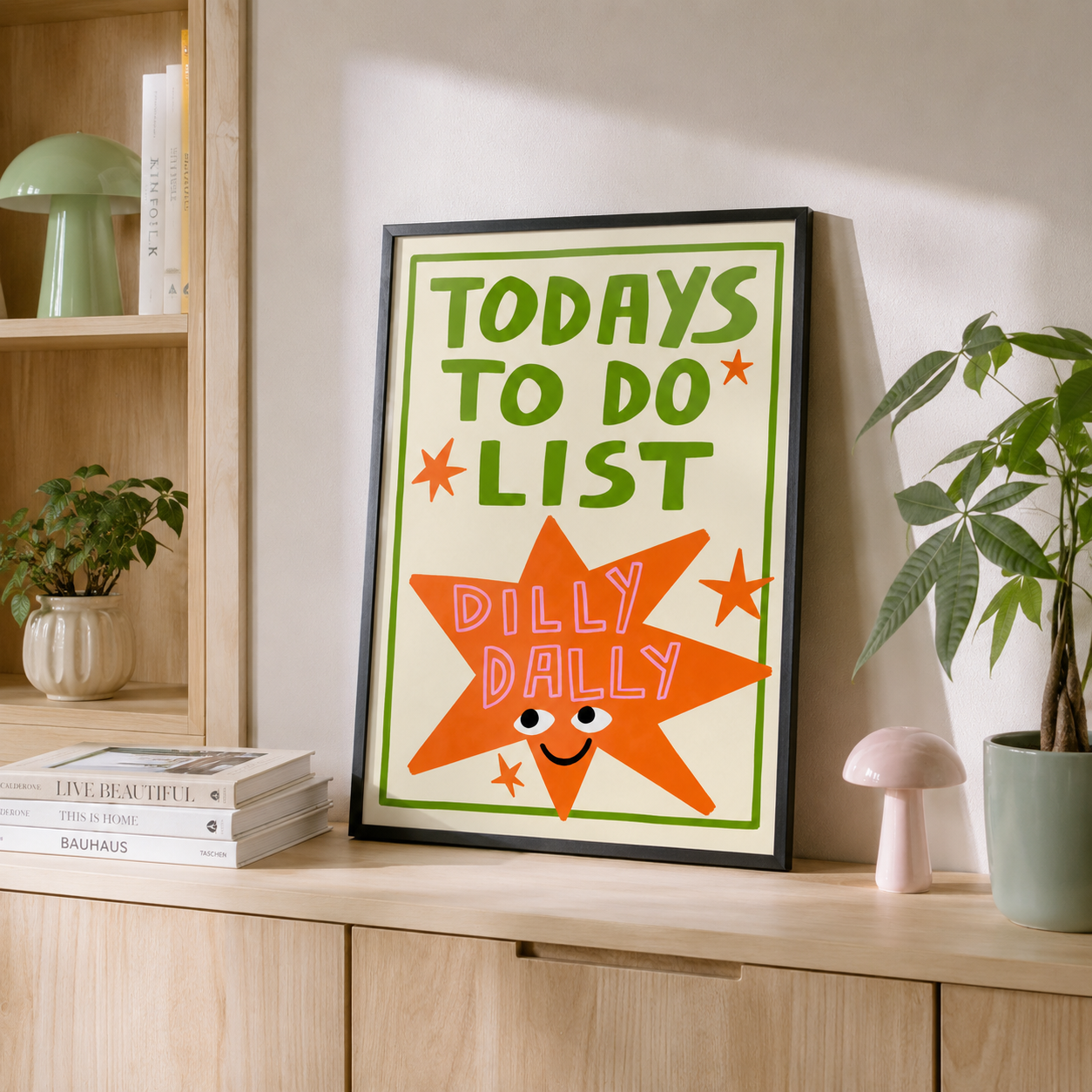 Today’s To Do List Dilly Dally Canvas Wall Art Aura Canvas
