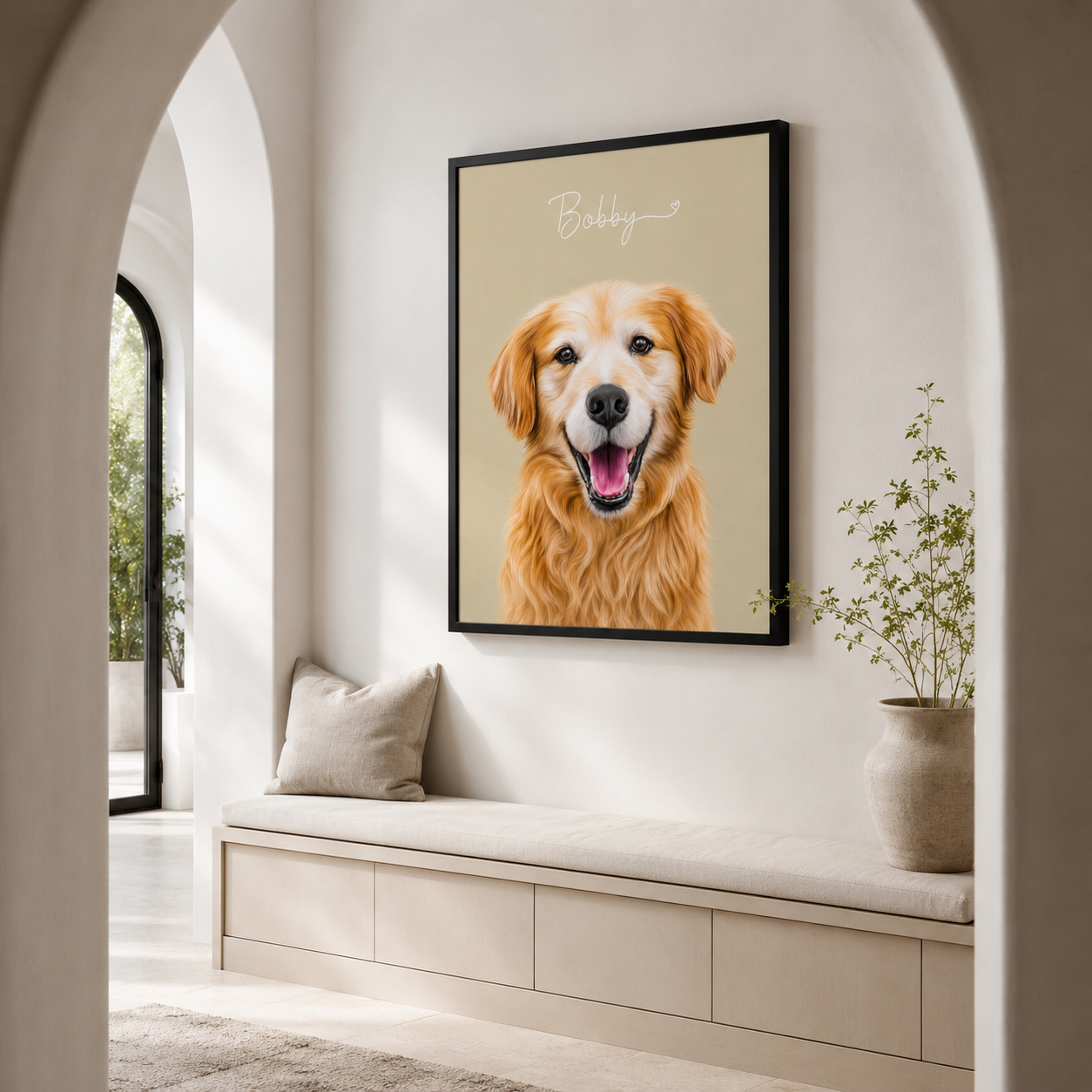 Custom Pet Memorial Portrait Canvas Aura Canvas