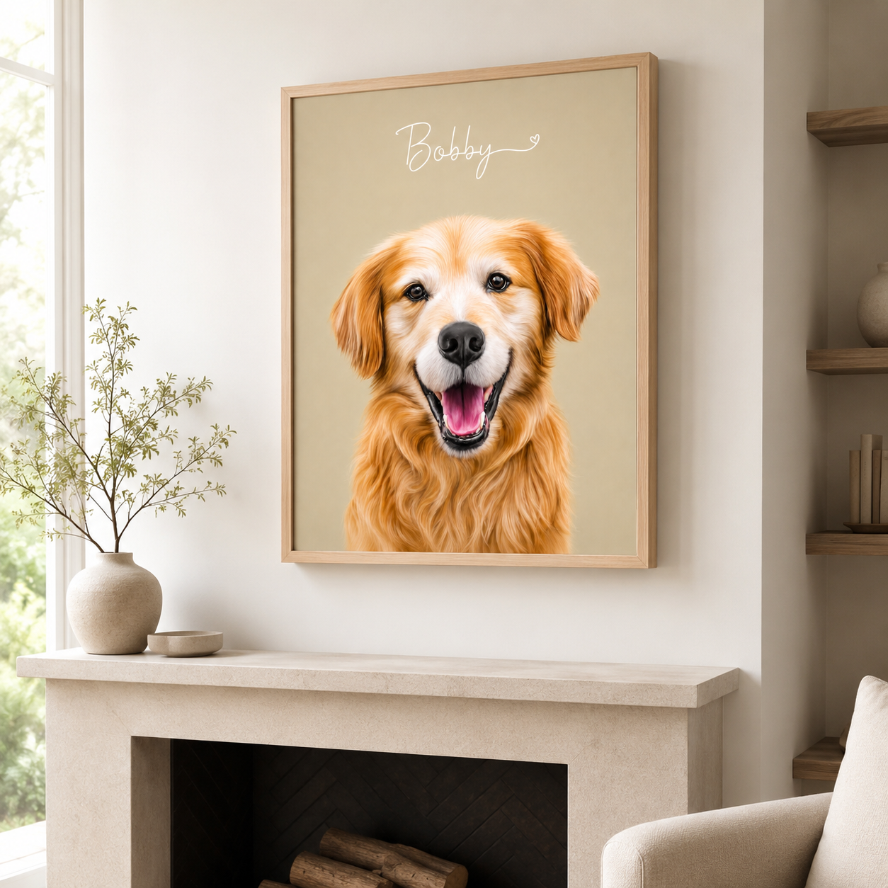 Custom Pet Memorial Portrait Canvas Aura Canvas