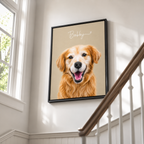 Custom Pet Memorial Portrait Canvas Aura Canvas