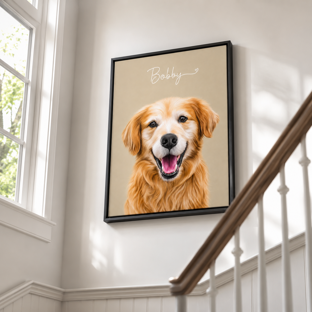 Custom Pet Memorial Portrait Canvas Aura Canvas