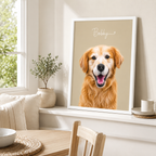 Custom Pet Memorial Portrait Canvas Aura Canvas