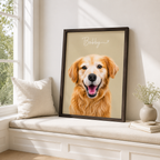 Custom Pet Memorial Portrait Canvas Aura Canvas