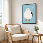 Love Chips Me Seagull Canvas Wall Art Aura Canvas