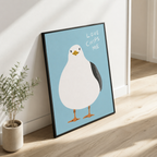 Love Chips Me Seagull Canvas Wall Art Aura Canvas