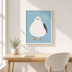 Love Chips Me Seagull Canvas Wall Art Aura Canvas
