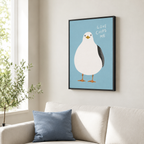 Love Chips Me Seagull Canvas Wall Art Aura Canvas