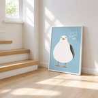 Love Chips Me Seagull Canvas Wall Art Aura Canvas