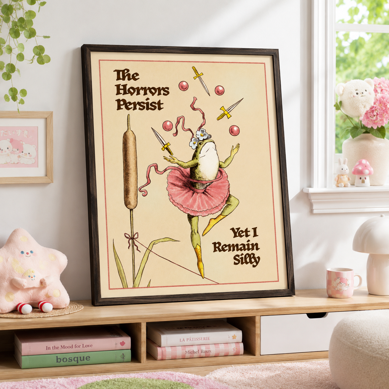 The Horrors Persist Frog Canvas Wall Art Aura Canvas