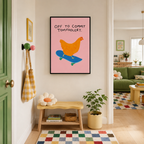 Off To Commit Tomfoolery Chicken Canvas Wall Art Aura Canvas