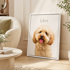 Custom Pet Remembrance Portrait Canvas Aura Canvas