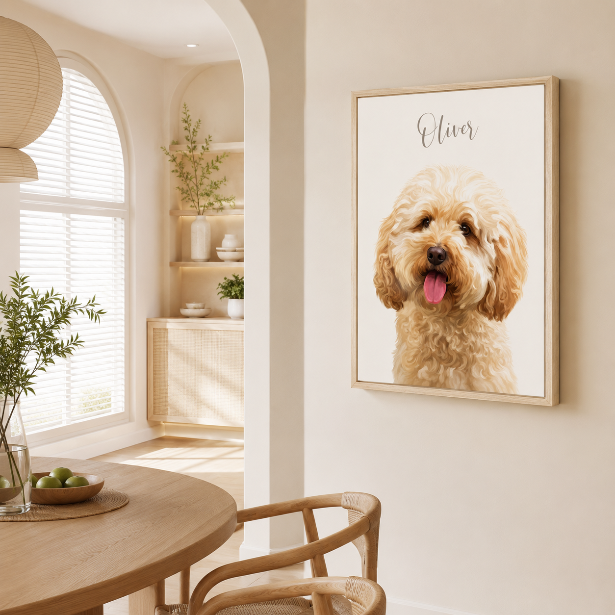 Custom Pet Remembrance Portrait Canvas Aura Canvas
