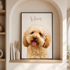 Custom Pet Remembrance Portrait Canvas Aura Canvas