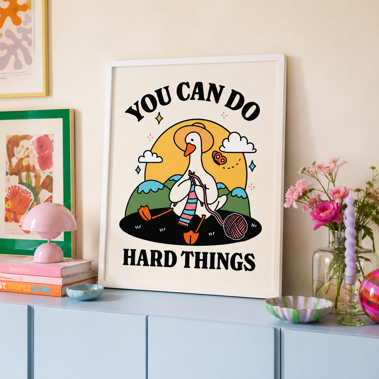 You Can Do Hard Things Goose Canvas Wall Art Aura Canvas