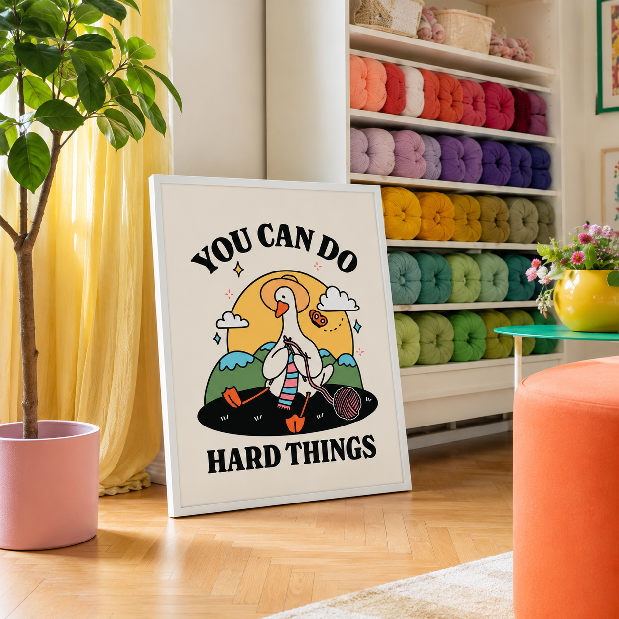 You Can Do Hard Things Goose Canvas Wall Art Aura Canvas