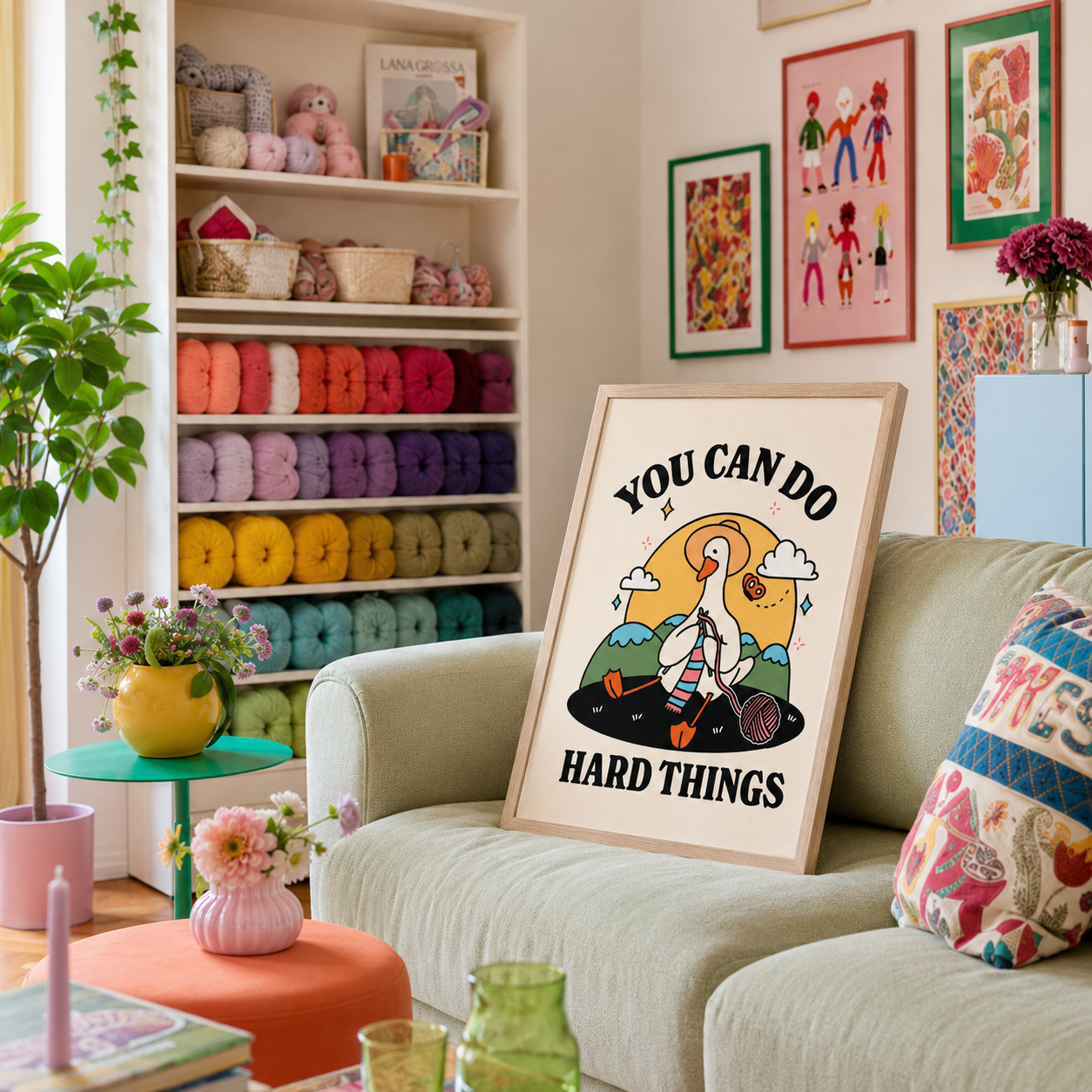 You Can Do Hard Things Goose Canvas Wall Art Aura Canvas