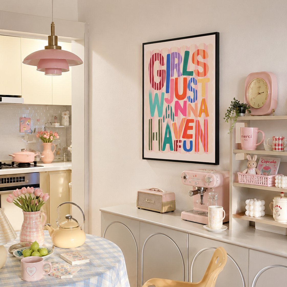 Girls Just Wanna Have Fun Canvas Wall Art Aura Canvas