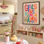 Girls Just Wanna Have Fun Canvas Wall Art Aura Canvas