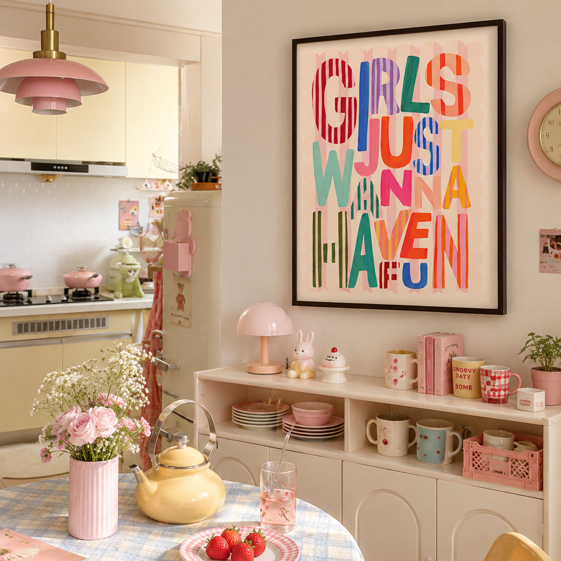 Girls Just Wanna Have Fun Canvas Wall Art Aura Canvas