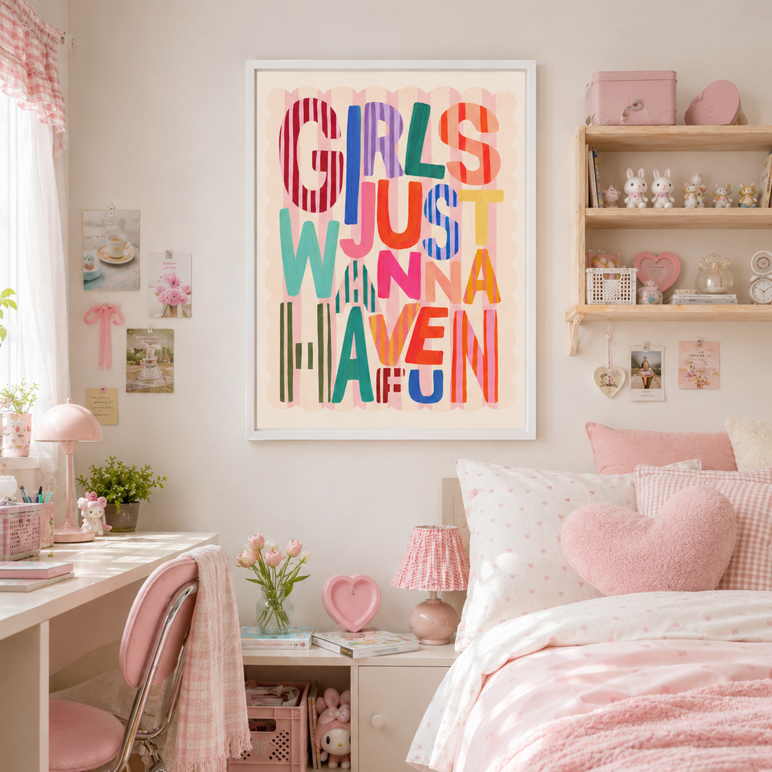 Girls Just Wanna Have Fun Canvas Wall Art Aura Canvas