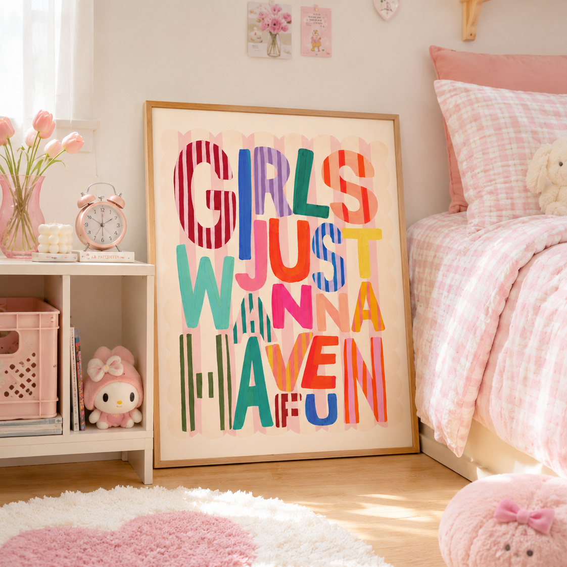 Girls Just Wanna Have Fun Canvas Wall Art Aura Canvas