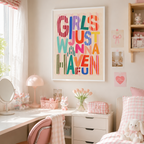 Girls Just Wanna Have Fun Canvas Wall Art Aura Canvas