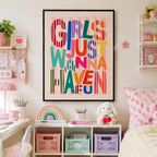 Girls Just Wanna Have Fun Canvas Wall Art Aura Canvas