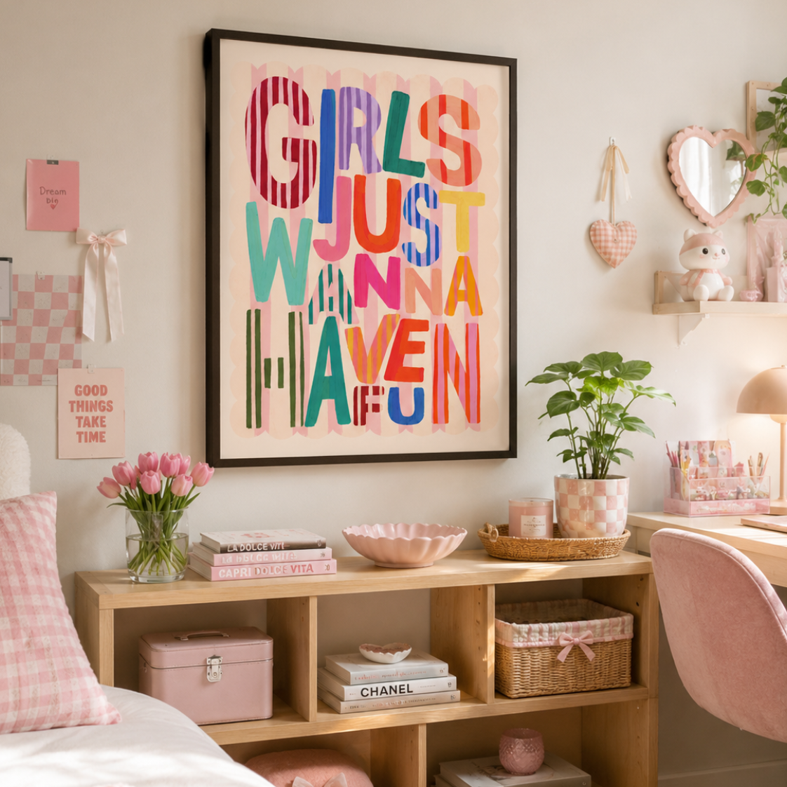 Girls Just Wanna Have Fun Canvas Wall Art Aura Canvas