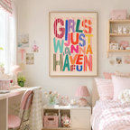 Girls Just Wanna Have Fun Canvas Wall Art Aura Canvas