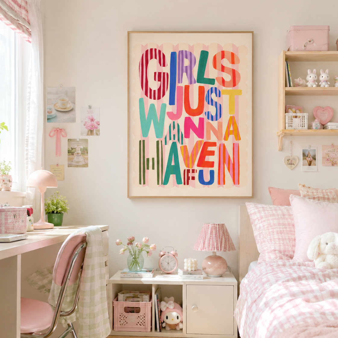 Girls Just Wanna Have Fun Canvas Wall Art Aura Canvas