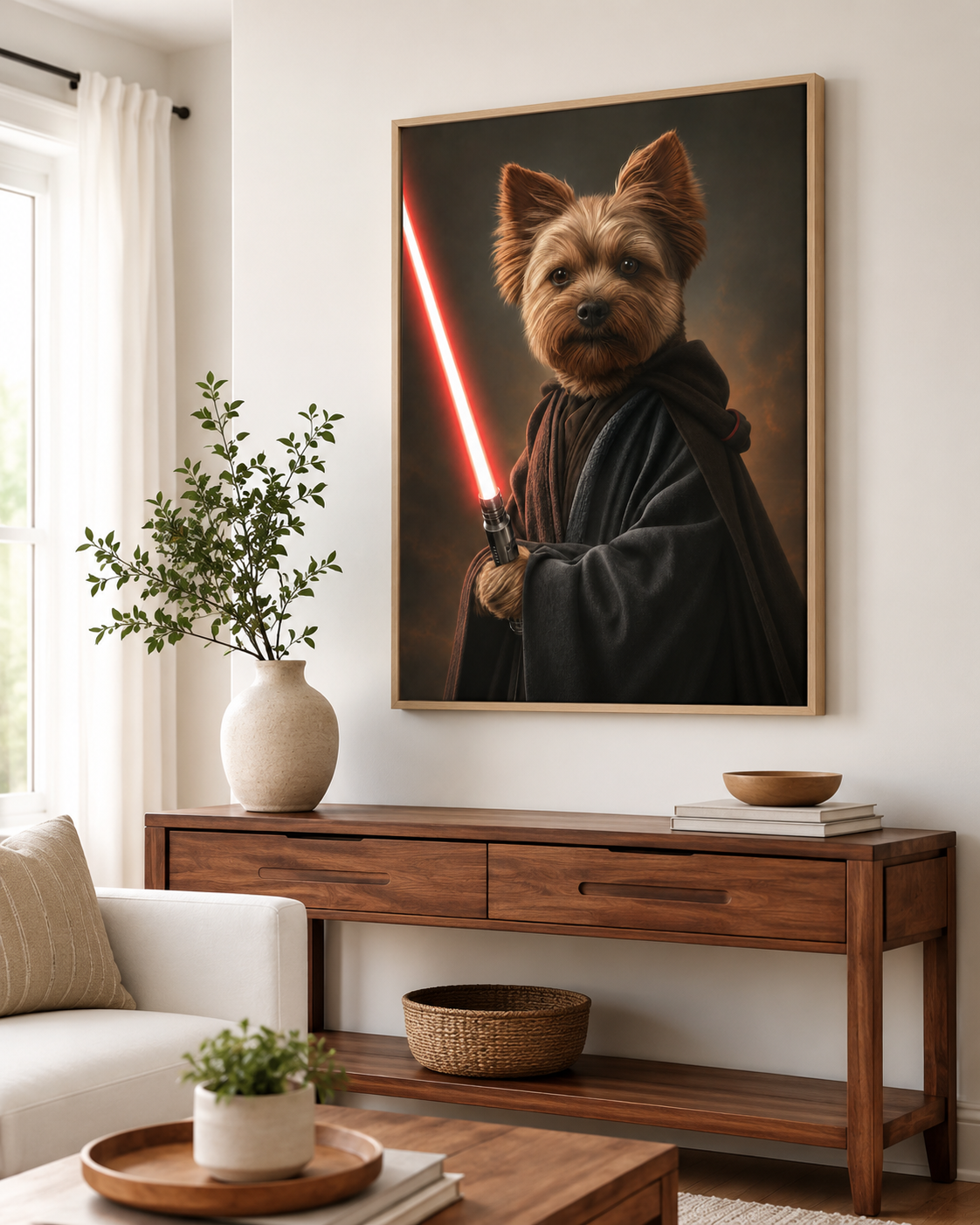 Custom Space Warrior Pet Portrait Canvas Aura Canvas