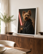 Custom Space Warrior Pet Portrait Canvas Aura Canvas