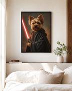 Custom Space Warrior Pet Portrait Canvas Aura Canvas